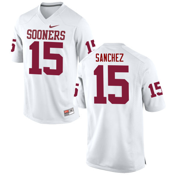 Men Oklahoma Sooners #15 Zack Sanchez College Football Jerseys Game-White